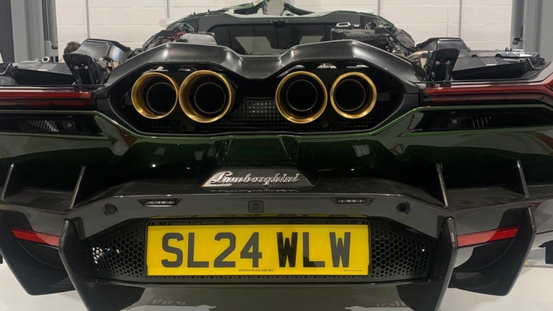 Photo of Novitec Stainless Steel Gold Tailpipes for the Lamborghini Revuelto - Image 7